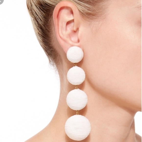 Rebecca de Ravenel Classic Soft White  Corded Four Drop Earrings - Picture 6 of 12